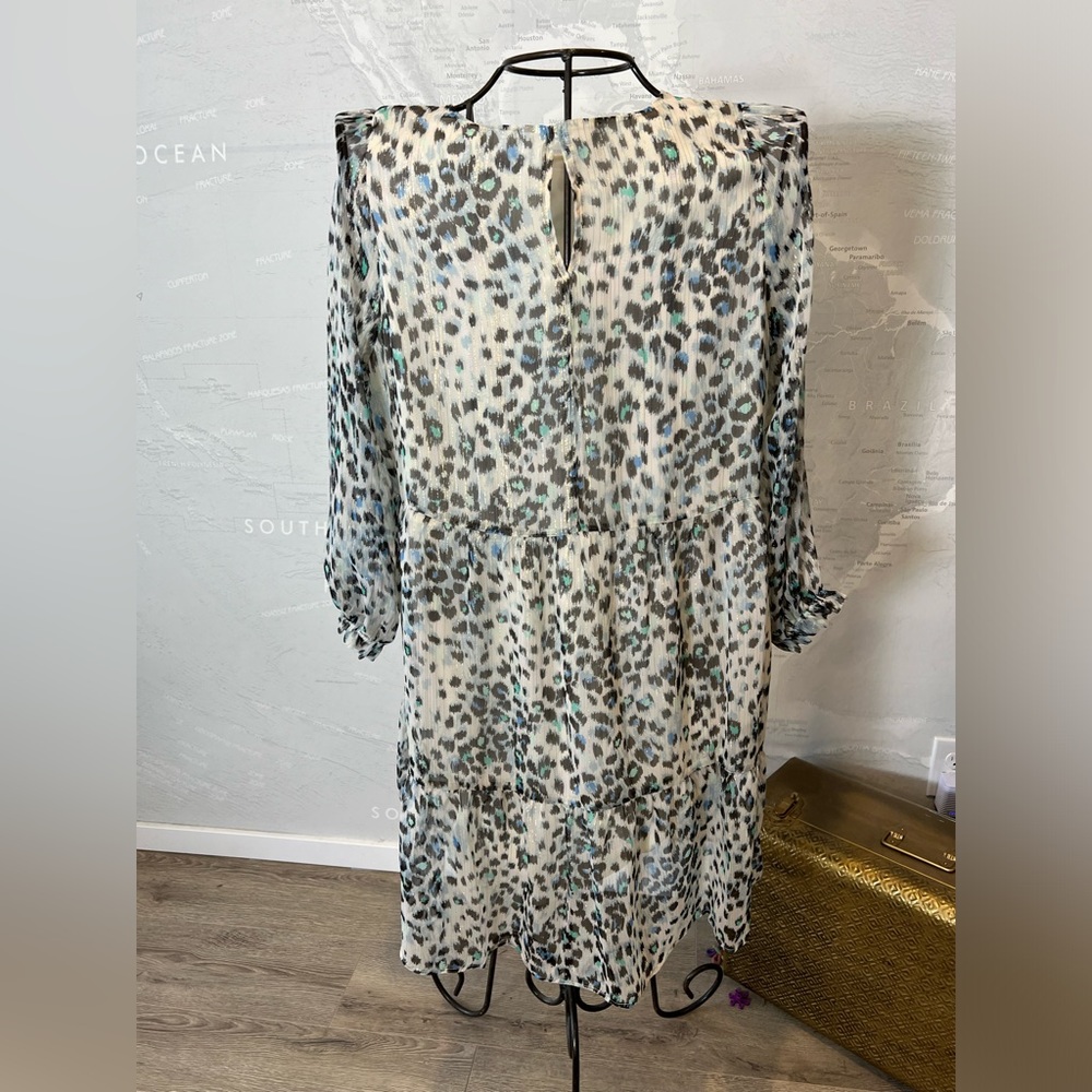 NWT Ann Taylor Loft Shimmer Animal Print Swing Dress XXL - Picture 7 of 7